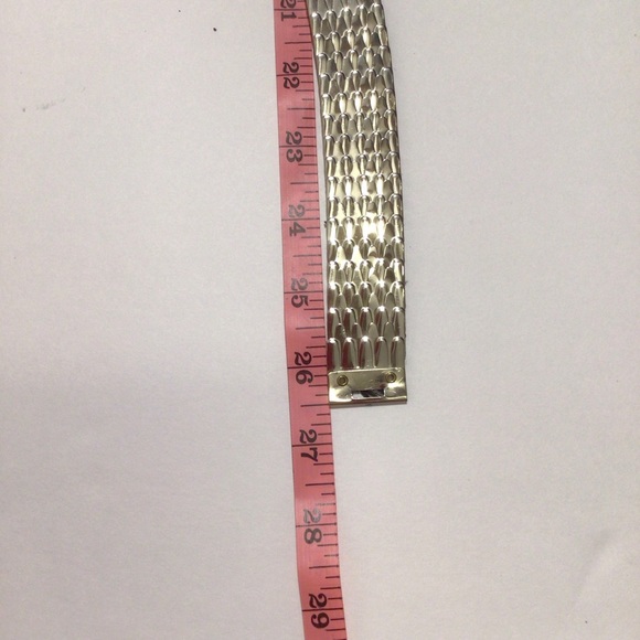 Vintage Silver Tone Fish Scale Stretchy Belt - Picture 10 of 10